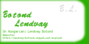 botond lendvay business card